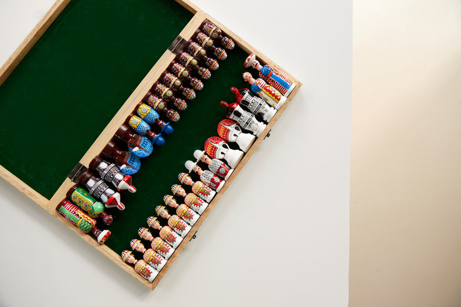 Handmade Chess Set with a flaw - NO.10 - Four Leaves