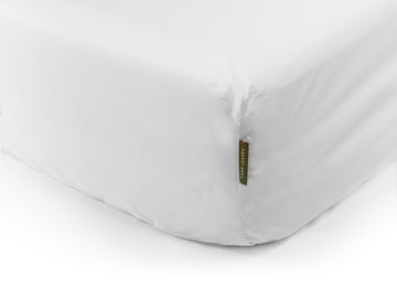 Nayakakanda percale fitted sheet (white) - Four Leaves