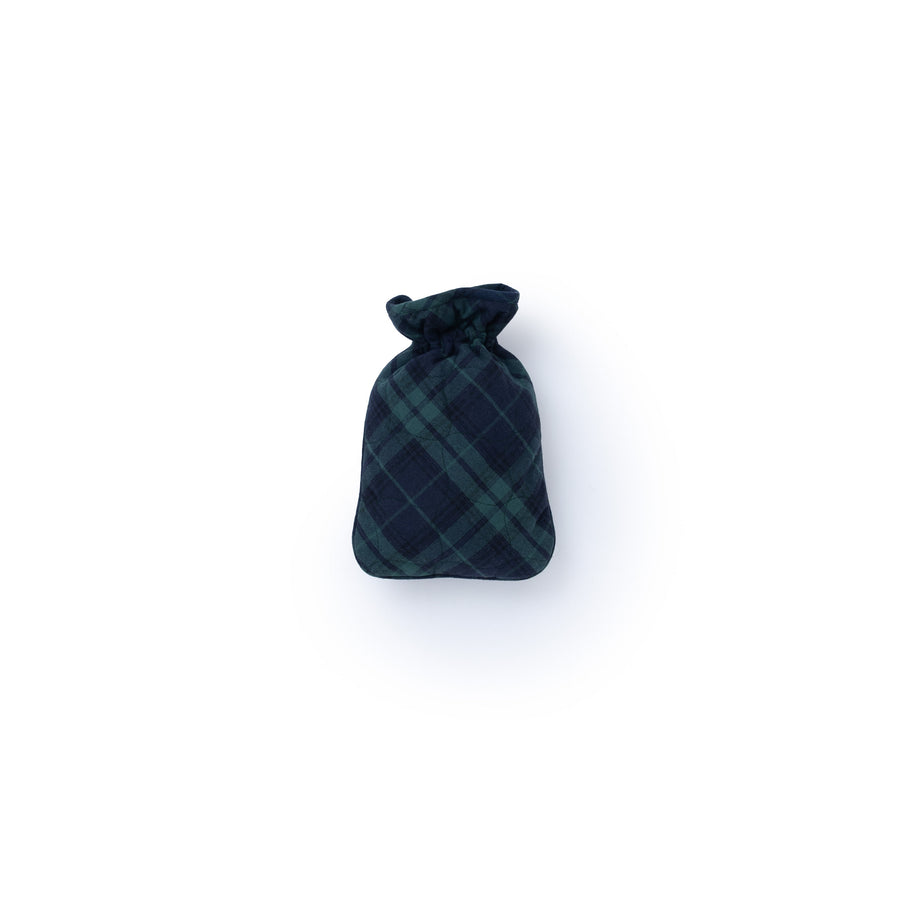 Checked flannel quilted hot water bottle cover - Four Leaves