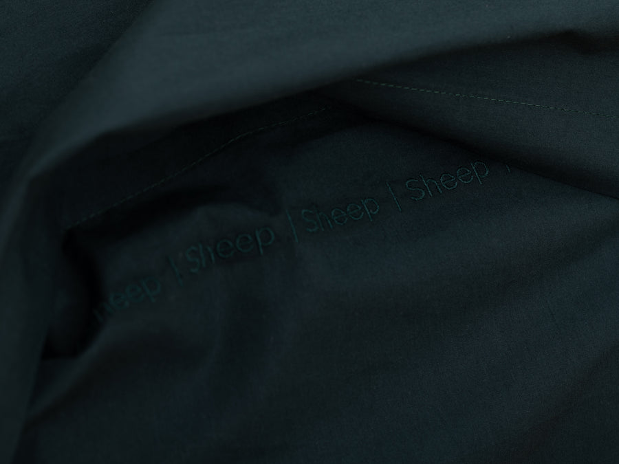 Kandalama percale pillowcases set (dark green with dark green leaves) - Four Leaves