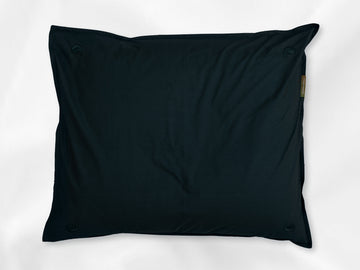 Kandalama percale pillowcase junior (dark green with dark green leaves) - Four Leaves