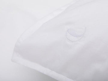 Nayakakanda sateen duvet cover set (white with white leaves) - Four Leaves