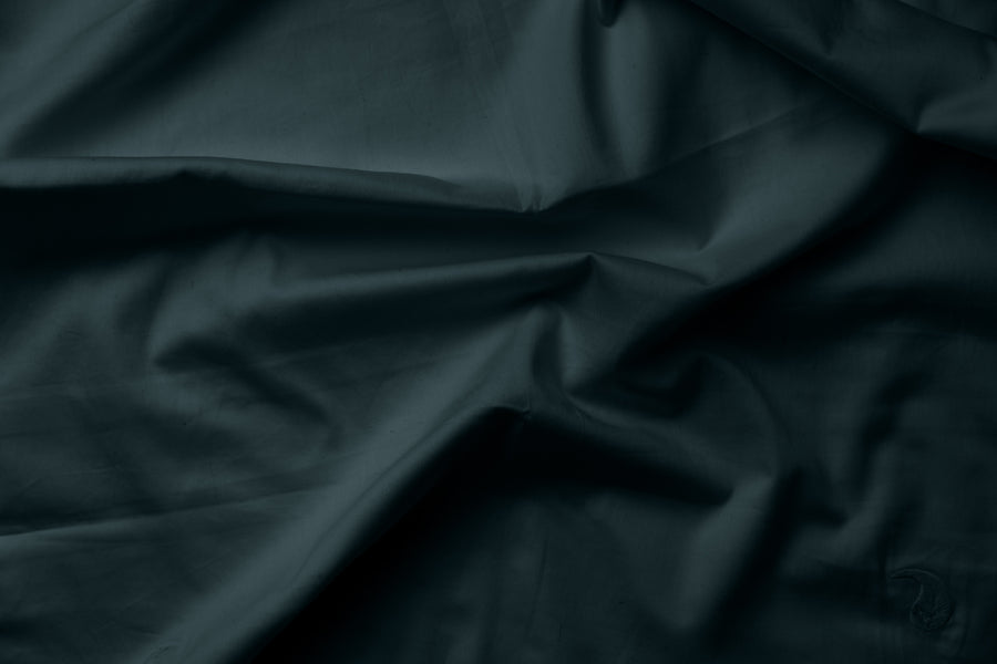 Kandalama sateen duvet cover set (dark green with dark green leaves) - Four Leaves