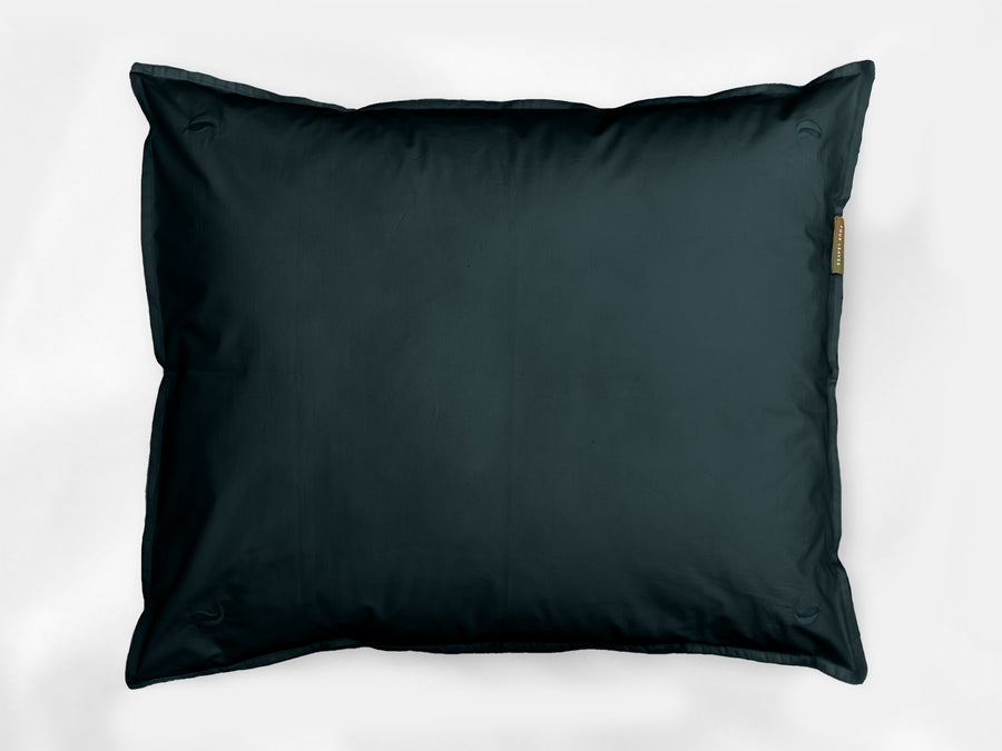 Kandalama sateen duvet cover set (dark green with dark green leaves) - Four Leaves