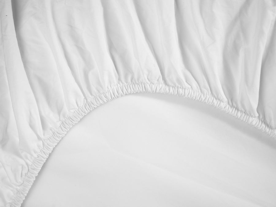 Nayakakanda percale fitted sheet (white) - Four Leaves